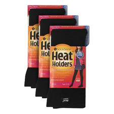 Heat Holders - Girls Fleece Insulated Opaque Thermal Tights | 3 Pairs