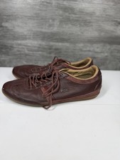 Lacoste Misano 36 SRM Brown Leather Mens Uk 8 Trainers Terraces Casuals