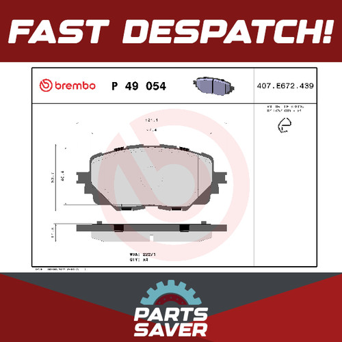 Brake pads set fits - pads, 124