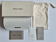 Giorgio Armani Sand Soft Fabric Textile Glasses Case + Pouch - Boxed  - Unused