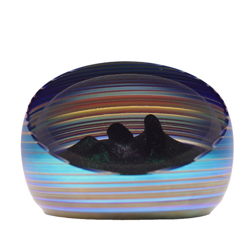 Okra iridescent art glass - iridescent,