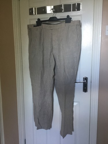 Mens linen trousers 40 inch - trousers,