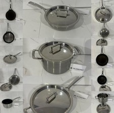 Le Creuset Frying Pan Casserole 3 ply Stainless Steel Toughened Non Stick