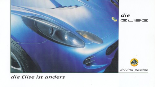 Lotus elise sportscar - elise, brochure