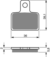 Goldfren Rear Brake Disc Pads K5 For Gas Gas EC 50 Boy 2005