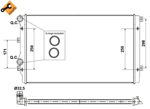 Nrf radiator for volkswagen - radiator,