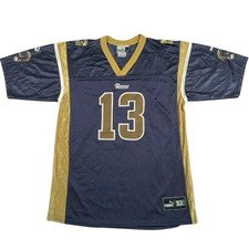Puma St Louis Rams NFL Jersey Youth XL Kurt Warner #13 Vintage Blue Gold