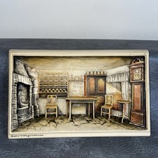 IVOREX by A Osborne ROBERT BURNS COTTAGE Scene 3D Antique Wall Plaque England