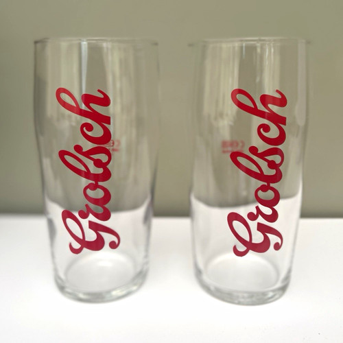 Grolsch pint beer glasses set - grolsch,