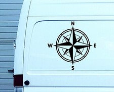 Compass Caravan Campervan Motorhome Bumper Vinyl Window Sticker Car Funny Decal