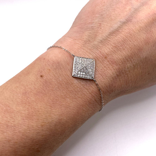 Diamond platinum bracelet - diamond,