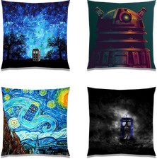 Dr Who Linen 18" x 18" Throw