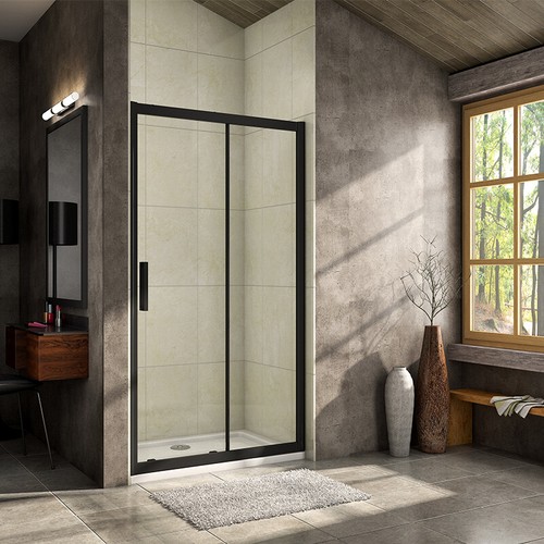 Black sliding shower - black,