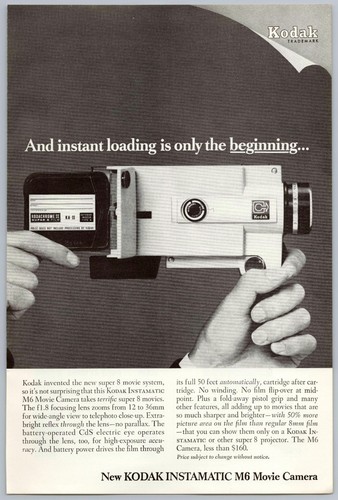 1966 kodak instamatic movie - kodak,