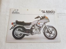 HONDA GL500D-C SILVER WING TOURER Motorcycle Sales Specification Leaflet c1982