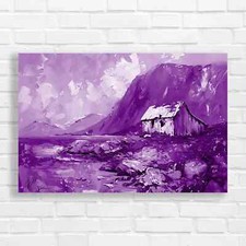 Scenic Lakeside Cabin Purple