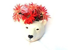Polar Bear wall vase by Quail