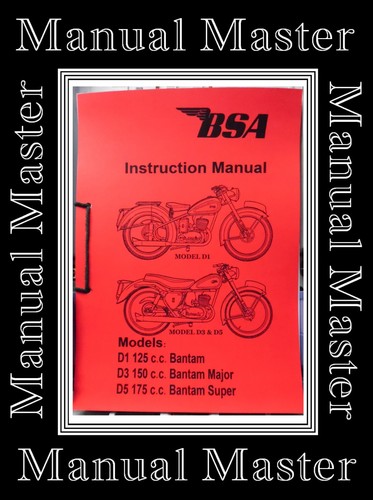 Bsa bantam models major - bantam, d1,d3