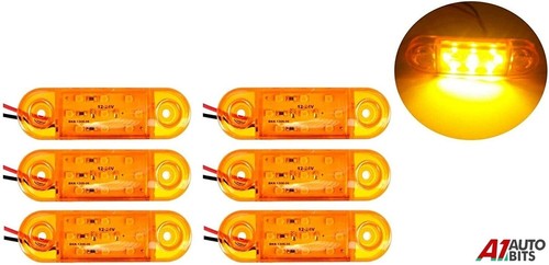 12v led amber - 12v, side