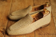 Russell & Bromley Beige Woven Leather Shoes Loafers Mens UK 6 US 7 EU 40