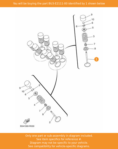 Yamaha valve intake - valve,,