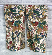 Vintage Sanderson Mahe Fabric Curtains Width 52" Drop 57" (PG131L)