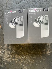 B &Q Colours Single Spotlights. Pack of 2 Complete with Bulbs and Fittings