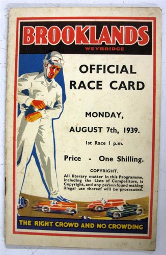 Brooklands official car racing - car,