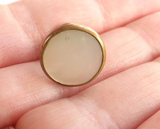 Antique Vintage Dress Shirt Collar Stud Gold Tone with Mother of Pearl