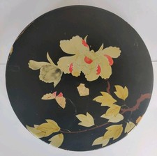Japanese Porcelain Hors D’Oeuvre Set Hand Painted/Gilt Lacquer Box Kutani Style 