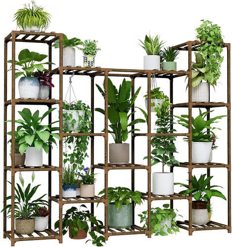 Wooden plant stand indoor - wooden,