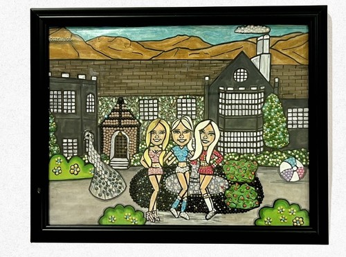 Girls next door wall - girls, art