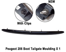 Peugeot 206 Trim Boot Tailgate Moulding Number Plate Cover Hatch Colour Black