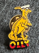 OLLY THE PARASAUROLOPHUS WEARING TRAFFIC POLICE CAP TIE PIN BADGE