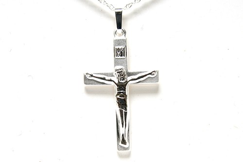 Sterling silver crucifix cross - sterling,