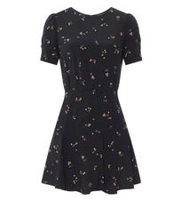 Sessun Navy Blue Lucie Dance Fantasy Print Women’s Short Dress Size Small New