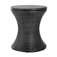 Rattan Ice Bucket Cooler Table