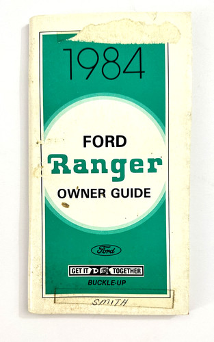 1984 ford ranger - owners, manual