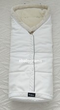 Emmaljunga Mondial White Leatherette Footmuff Cosytoes Baby Sleeping Bag