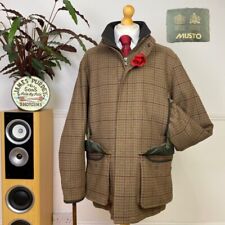 MUSTO Technical Men’s Shooting TWEED Waterproof Field Coat Overcoat Jacket (XL)