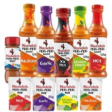 Nandos Peri-Peri Sauces, Seasoning Rub, Salt, Set Of 10, Nando's Lovers Gift Set