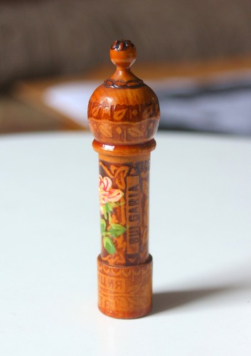Vintage wooden perfume - vintage,