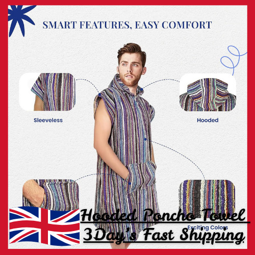 Adult hooded poncho towel 100 - hooded, 100%