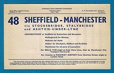 Bus Timetable - Sheffield Joint Omnibus JOC - 48: Manchester via Woodhead - 1968