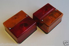 2 SQUARE BRITAX 9089 REAR LIGHTS,LAMPS -TRAILER PART FIT TO IFOR WILLIAMS TIPPER
