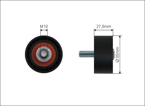 New deflection guide pulley - new, deflection/guide
