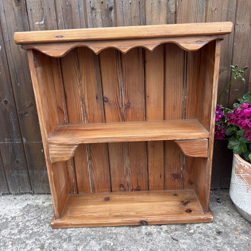 Antique french pine wall shelf - pine,