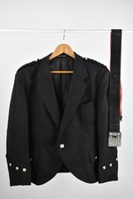 Douglas Anderson Argyll Kilt Jacket 48S Barathea With Gauntlet Sleeves & Belt