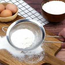 3Pcs Metal Sieves & Strainers - Fine Mesh, Kitchen Sieve Set, Dishwasher Safe