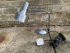 Flexi  SILVER ADJUSTABLE GOOSENECK DESK LAMP VTG RETRO 70's Space age Habitat